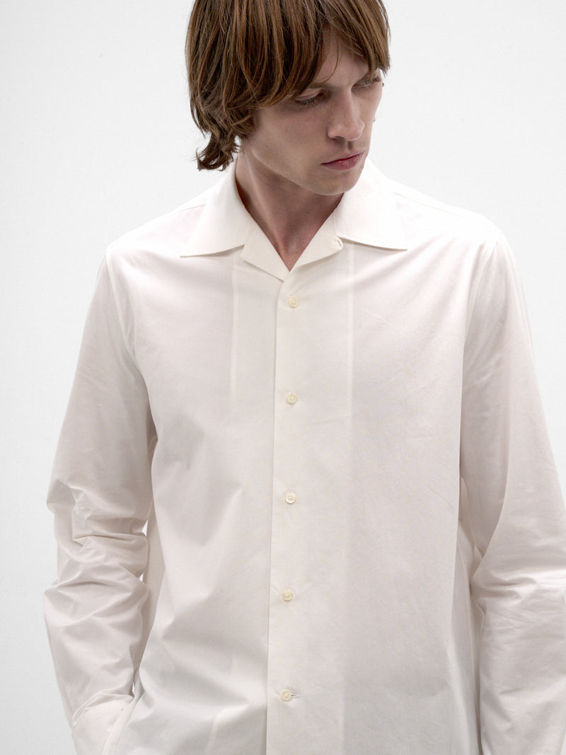 White Cotton Shirt (J21DL0285-J45338-106-SEASHELL)
