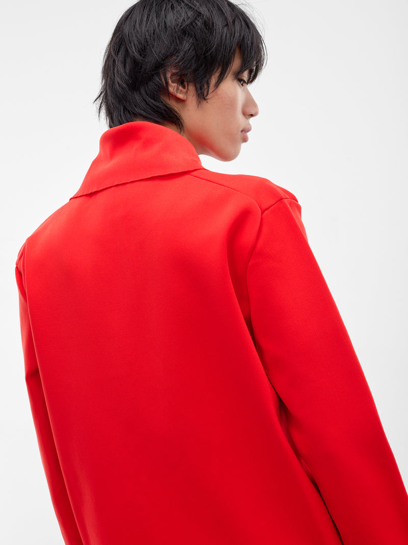 Red High Neck Zip Jacket (J21HP0014-J19165-626-RED)