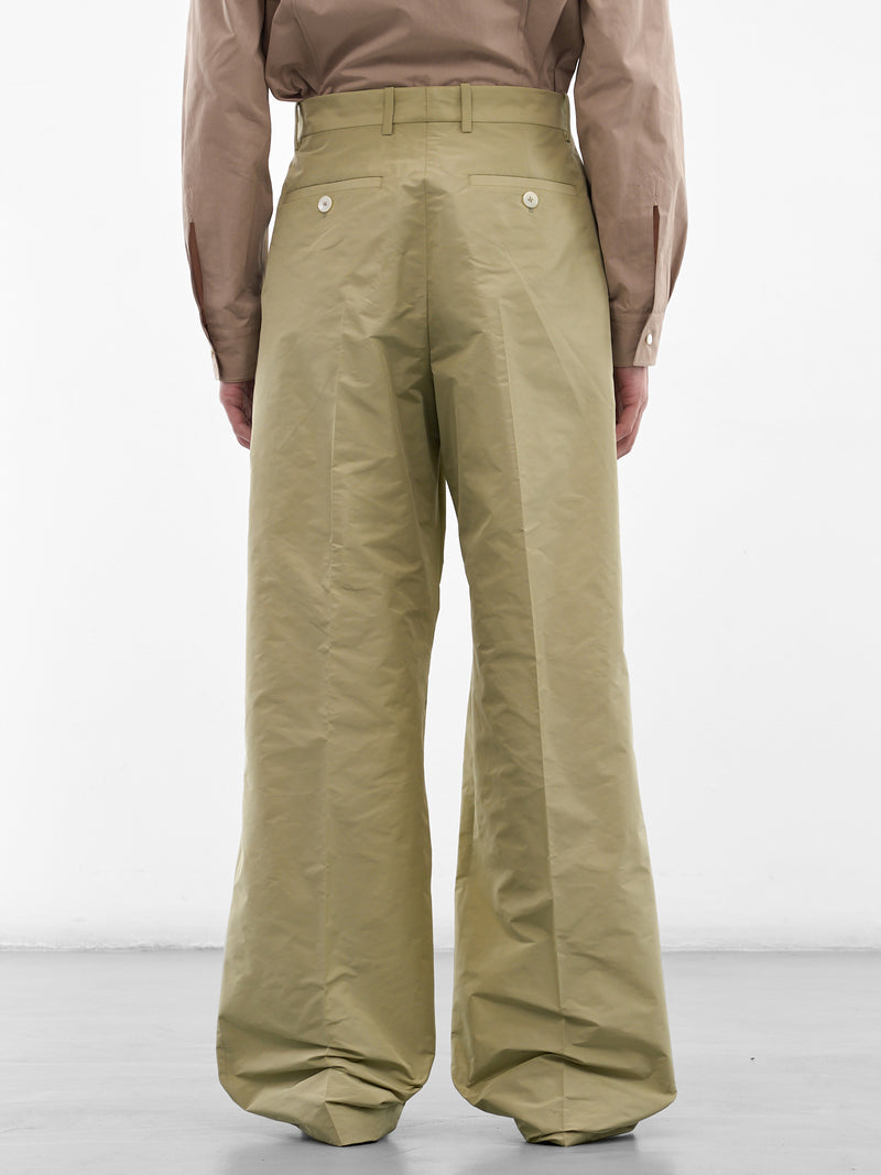 Beige Tailored Pleated Wide Trousers (J21KA0322-J70221-052-GREEN)