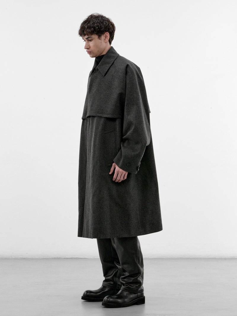 Gray Wool Overlay Coat (J21SW0144-J40364-GREY)