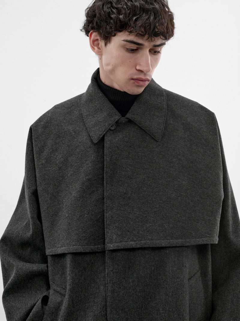 Gray Wool Overlay Coat (J21SW0144-J40364-GREY)