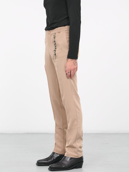 Zip Puller Trousers (V02-COFFEE-BROWN)