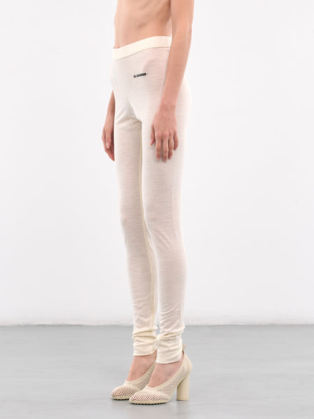 Off white color leggings sales