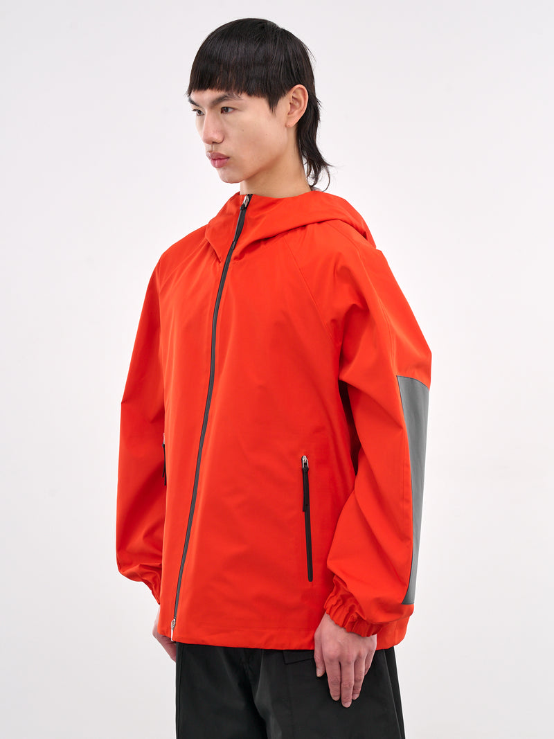 Zip Up Parka Jacket (J47SW0009-J70194-RED-BLACK)