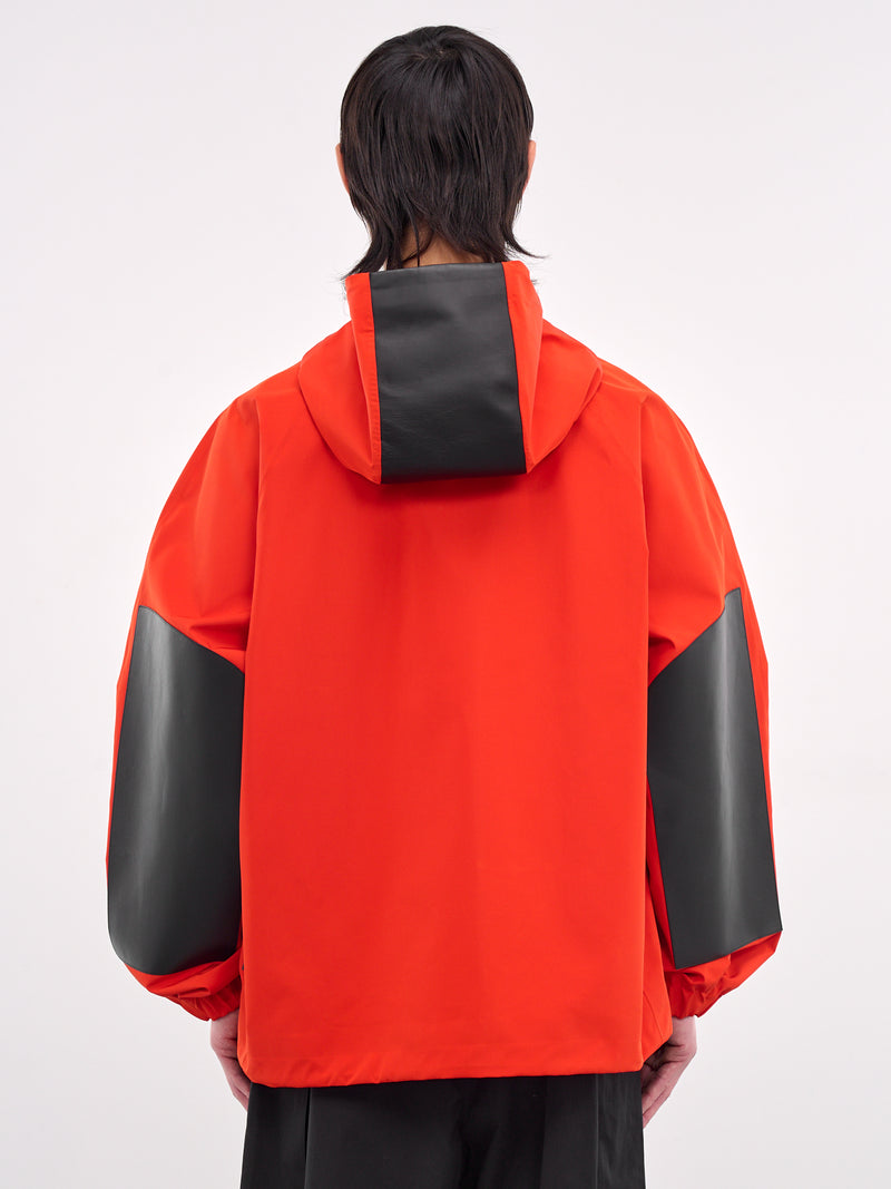 Zip Up Parka Jacket (J47SW0009-J70194-RED-BLACK)