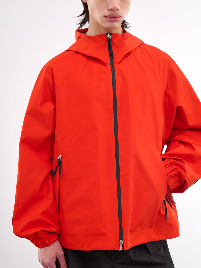 Zip Up Parka Jacket (J47SW0009-J70194-RED-BLACK)