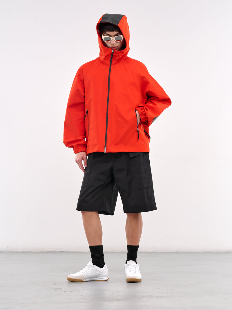 Zip Up Parka Jacket (J47SW0009-J70194-RED-BLACK)