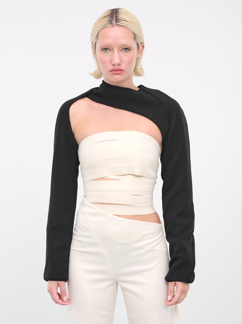 Draped Scarf Bolero (JA-B01-BLACK)