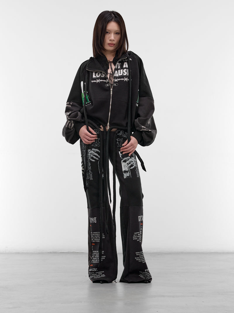 Upcycled Sweatshirt Circle Jacket (JA-CO-01-BLACK)