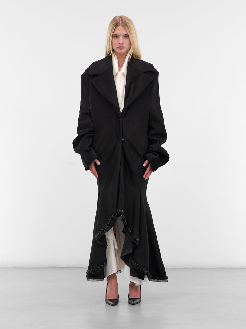 Black Silvio Wool Coat (JA19BL-SILVIO-BLACK)