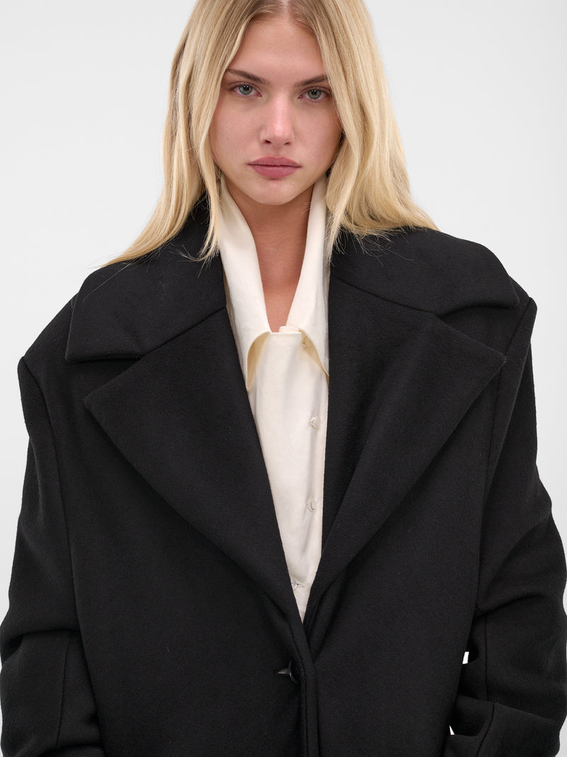 Black Silvio Wool Coat (JA19BL-SILVIO-BLACK)