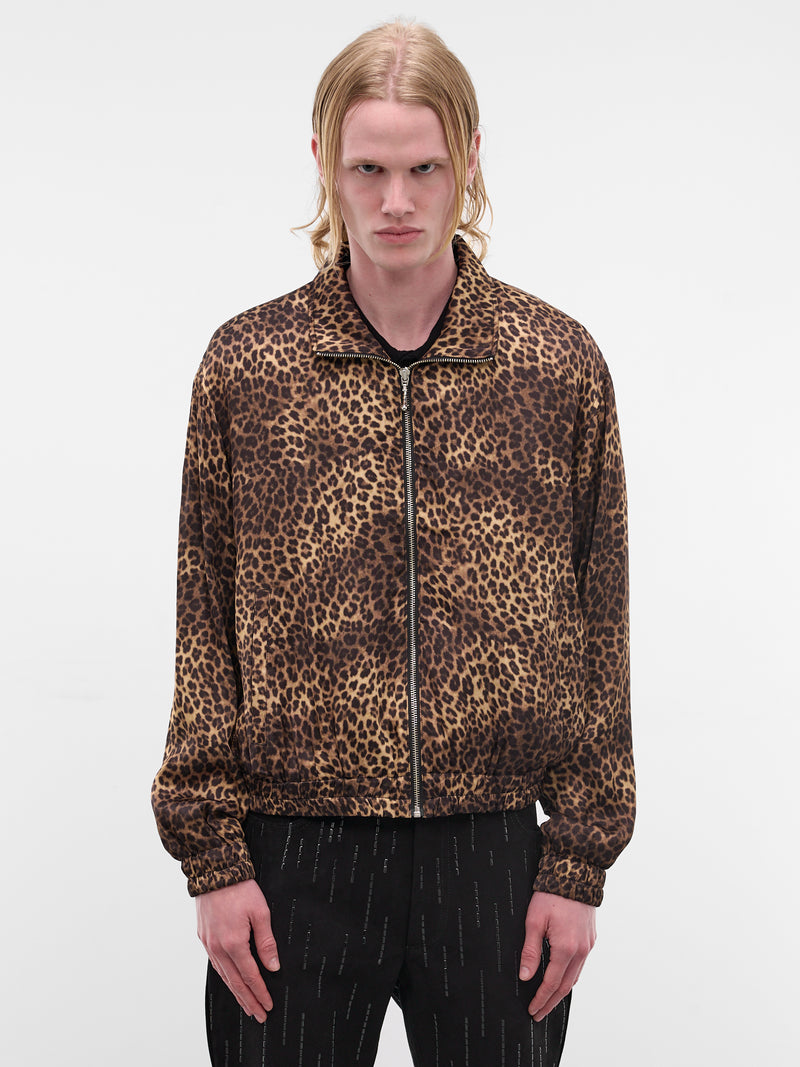 Cheetah Print Satin Track jacket (JA88-SR01-CHEETAH)