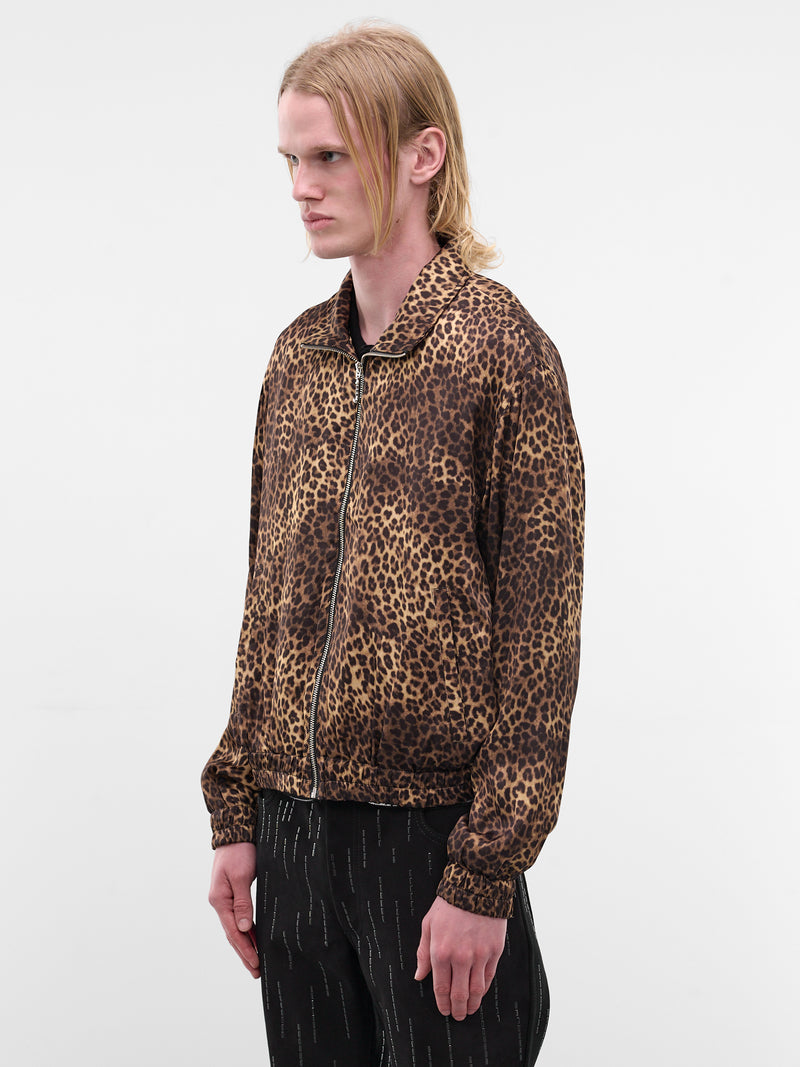 Cheetah Print Satin Track jacket (JA88-SR01-CHEETAH)