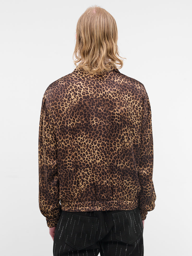 Cheetah Print Satin Track jacket (JA88-SR01-CHEETAH)