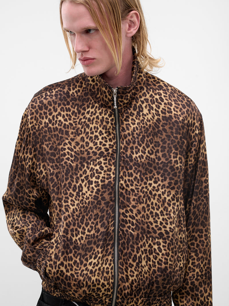Cheetah Print Satin Track jacket (JA88-SR01-CHEETAH)