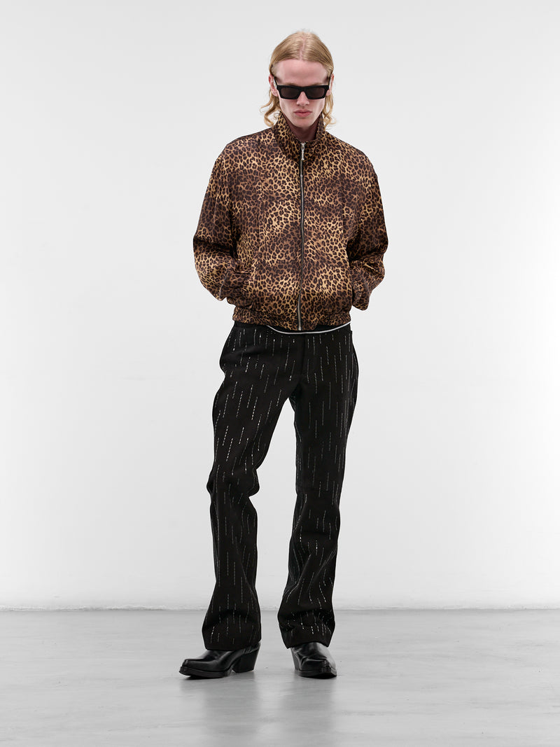 Cheetah Print Satin Track jacket (JA88-SR01-CHEETAH)