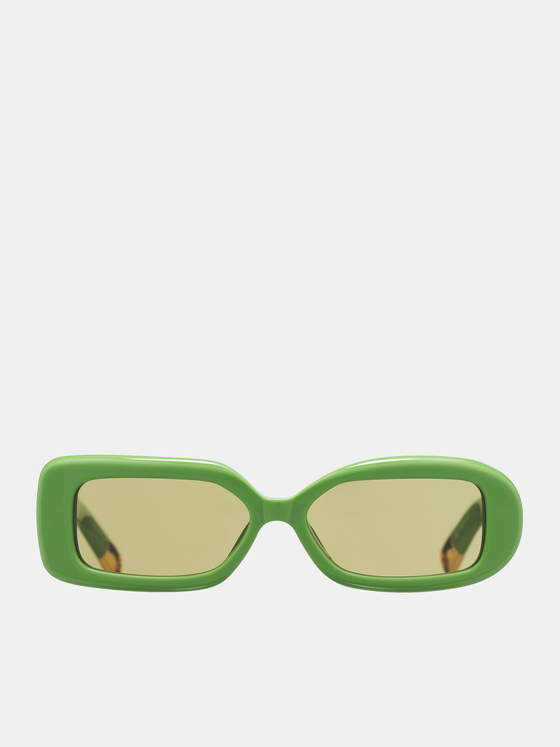 Rond Rectangular Sunglasses (JAC11C3SUN-GREEN-YELLOW-GOLD-K)