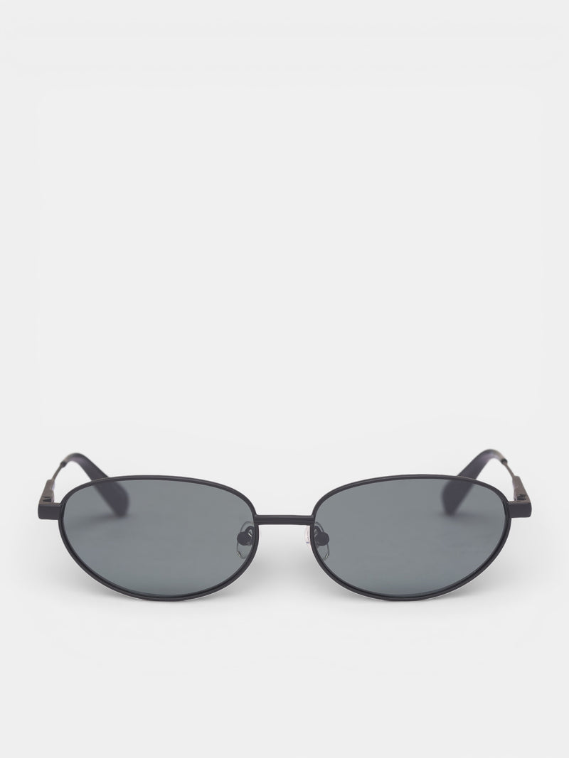 Jacquemus x Linda Farrow Oval Sunglasses (JAC120C5SUN-MATT-BLACK-GREY)