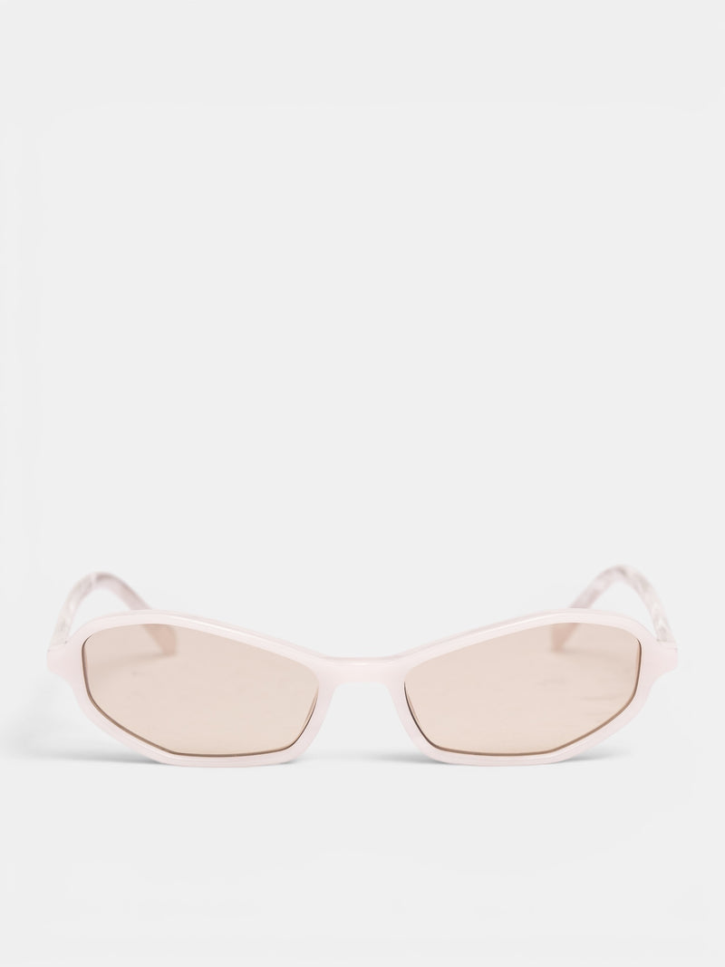 Linda Farrow x Jacquemus Pina Sunglasses (JAC226C2SUN-MARBLE-SILVER-MINK)