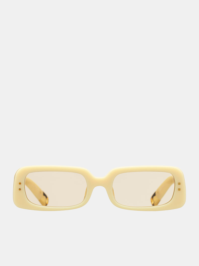 Azzurro Rectangular Sunglasses (JAC47C3SUN-SORBET-YELLOW-GOLD)