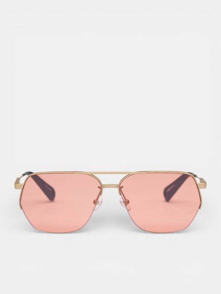 Jacquemus x Linda Farrow Aviator Sunglasses (JAC67C5SUN-PUTTY-BLACK-AM