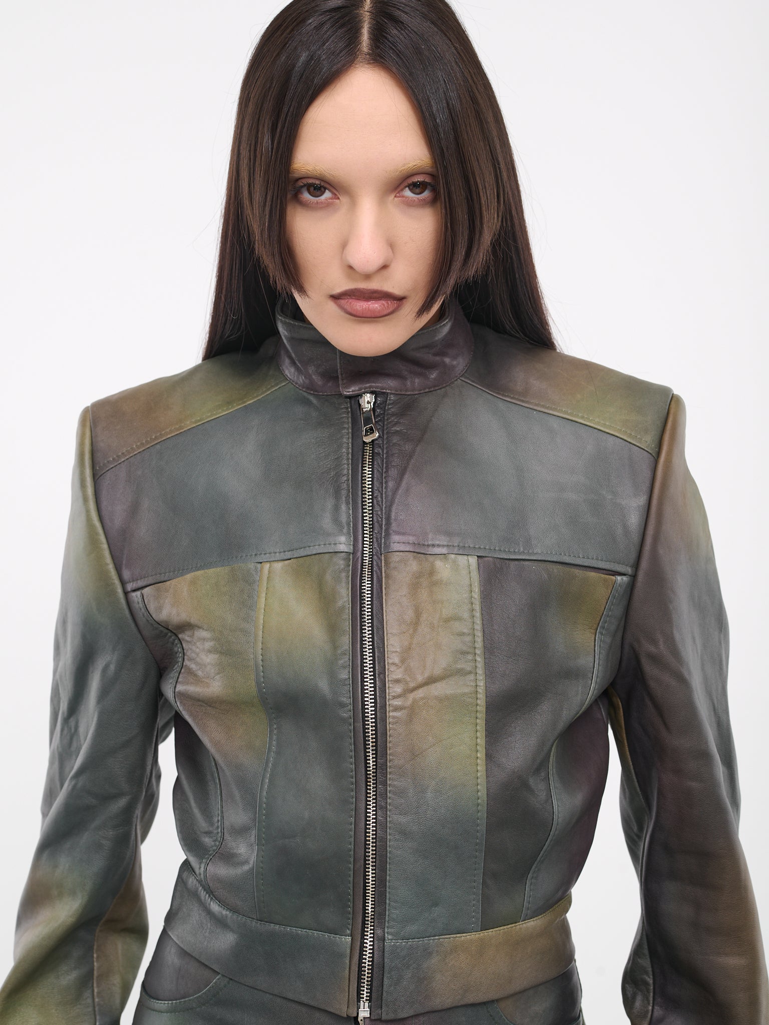 Printed Leather Jacket (JACK-PRINT-01-PRINTED-DARK-GRE)