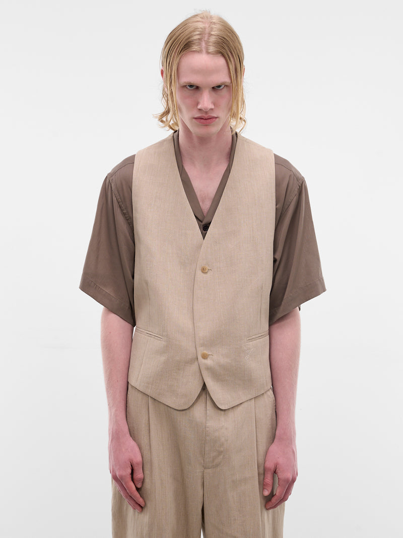 Beige Paysan Tailored Vest (JAM00106AW00738-BEIGE)