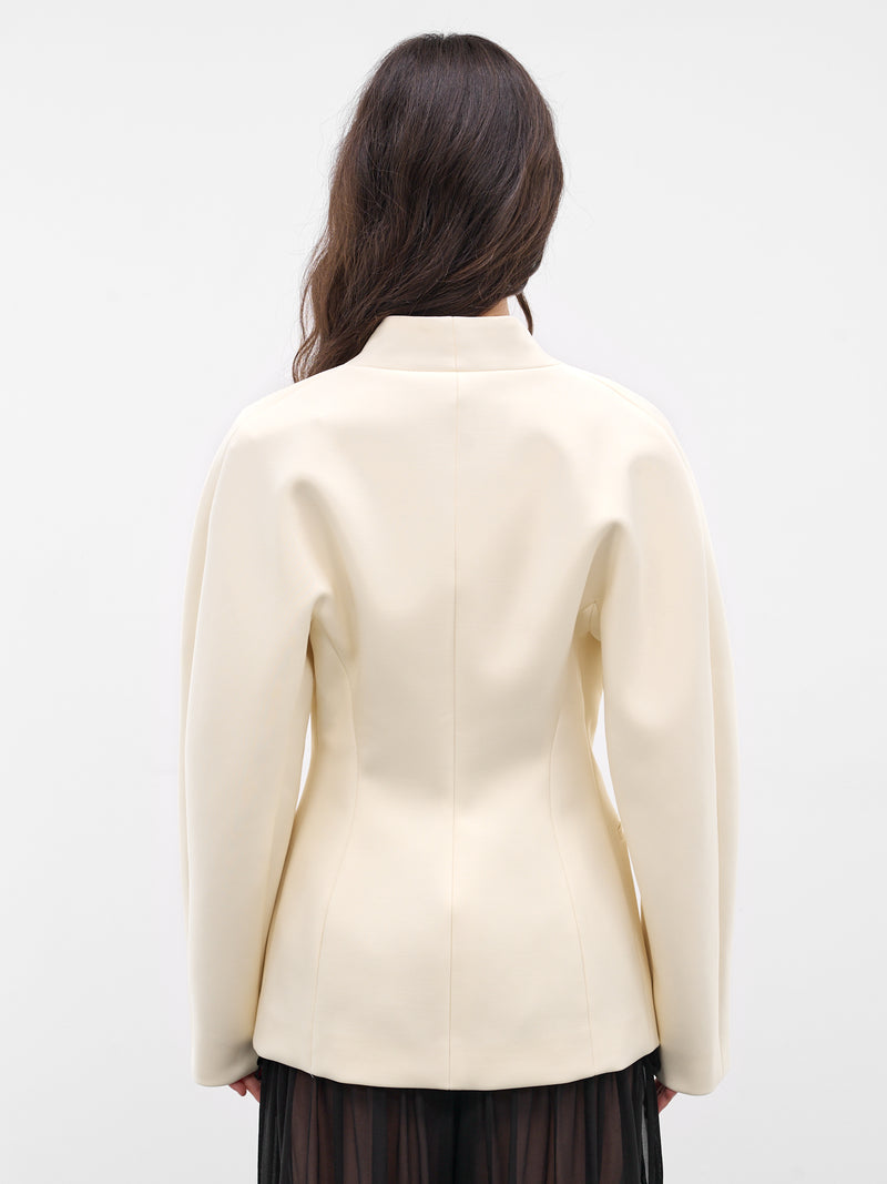 Wool Châle Shawl Blazer Jacket (JAW00133AW00733-OFF-WHITE)