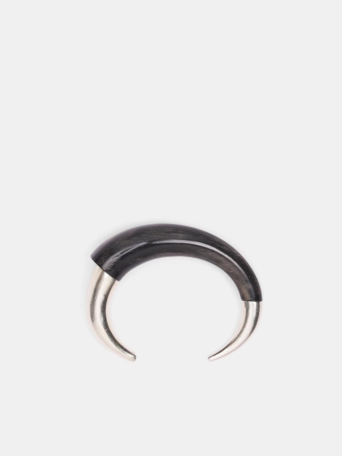 Black Wisdom Silver Cuff Bracelet (JB01H1BL900-BLACK)