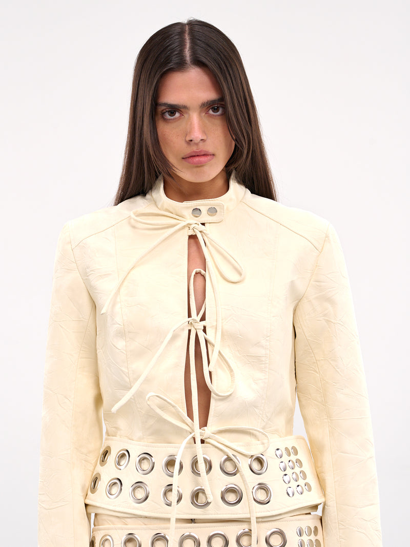 Okinawa Bow Jacket (JCVLBG04-MILK-BEIGE)