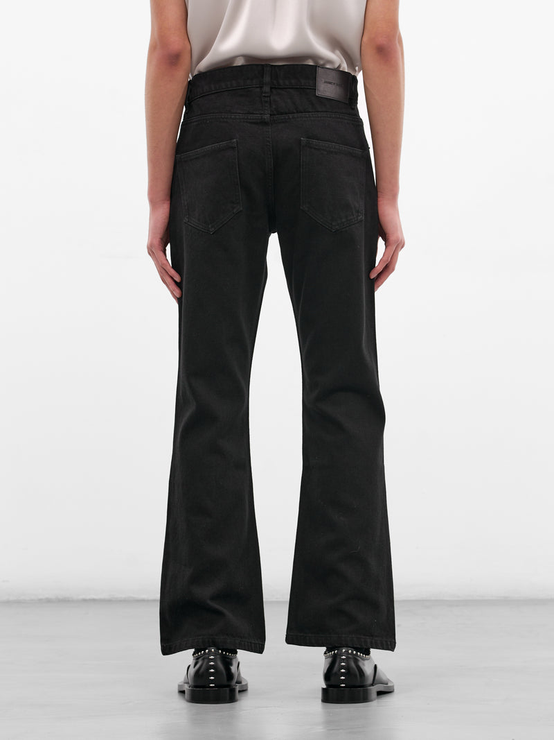 Black Organic Denim Flared Jeans (JE01-BLACK)