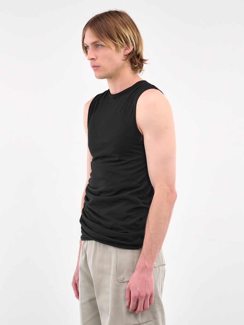 Draped Tank Top (JER-105-01-BLACK)