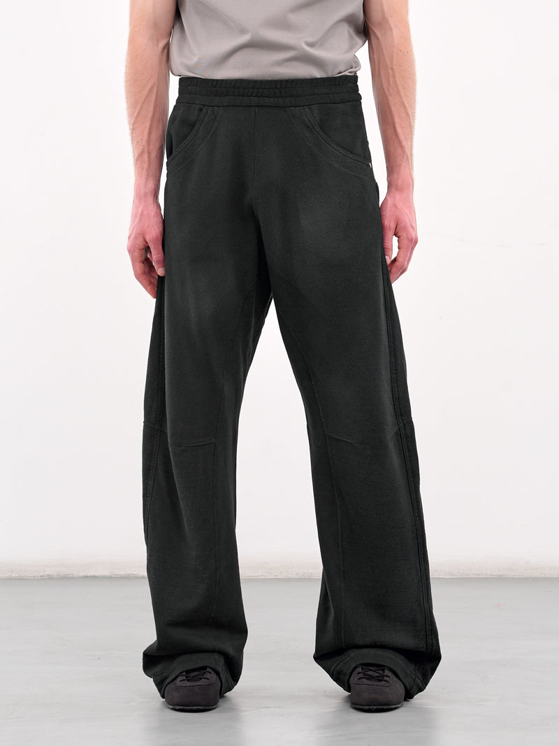 Knee Darted Elastic Sweatpants (JER-109-01-NAVY)