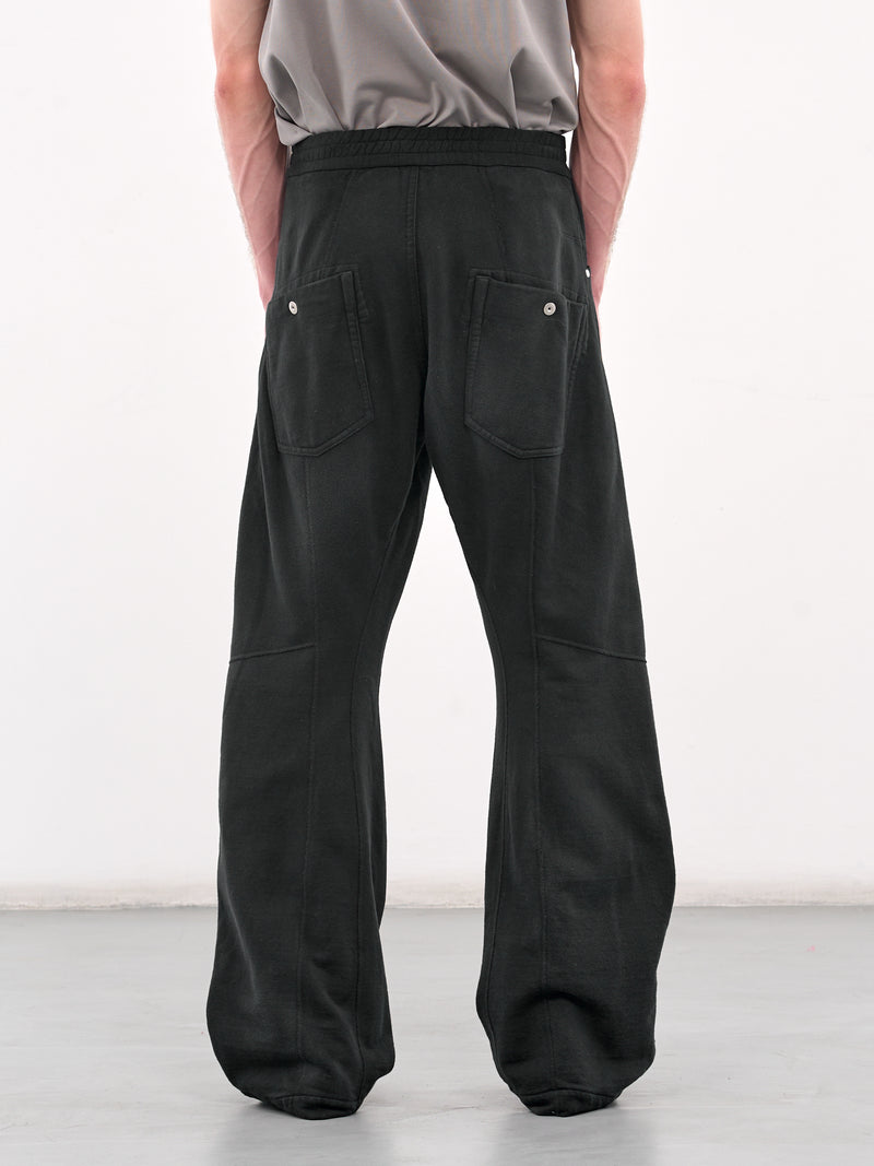 Knee Darted Elastic Sweatpants (JER-109-01-NAVY)