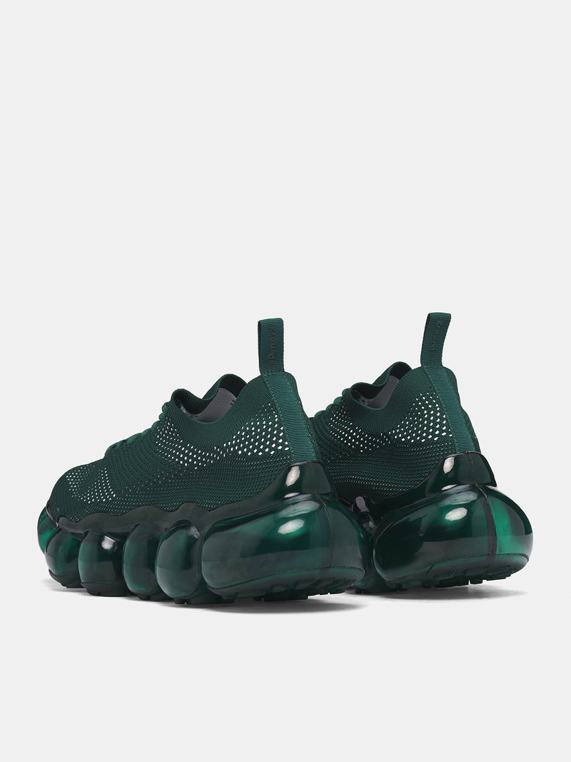 GROUNDS Green Knit Jewelry Sneakers | H.Lorenzo - back side