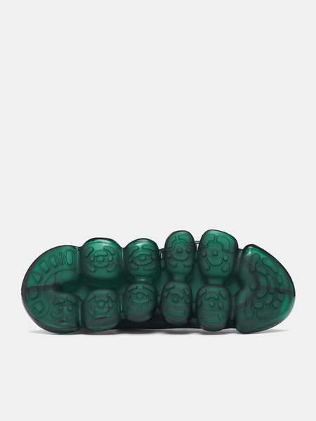 GROUNDS Green Knit Jewelry Sneakers | H.Lorenzo