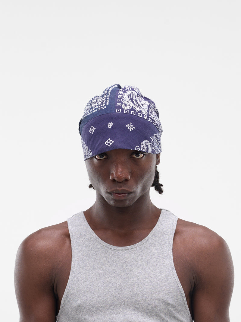 Blue Paisley Bandana Cap (JJ-002-05-BLUE-PAISLEY)