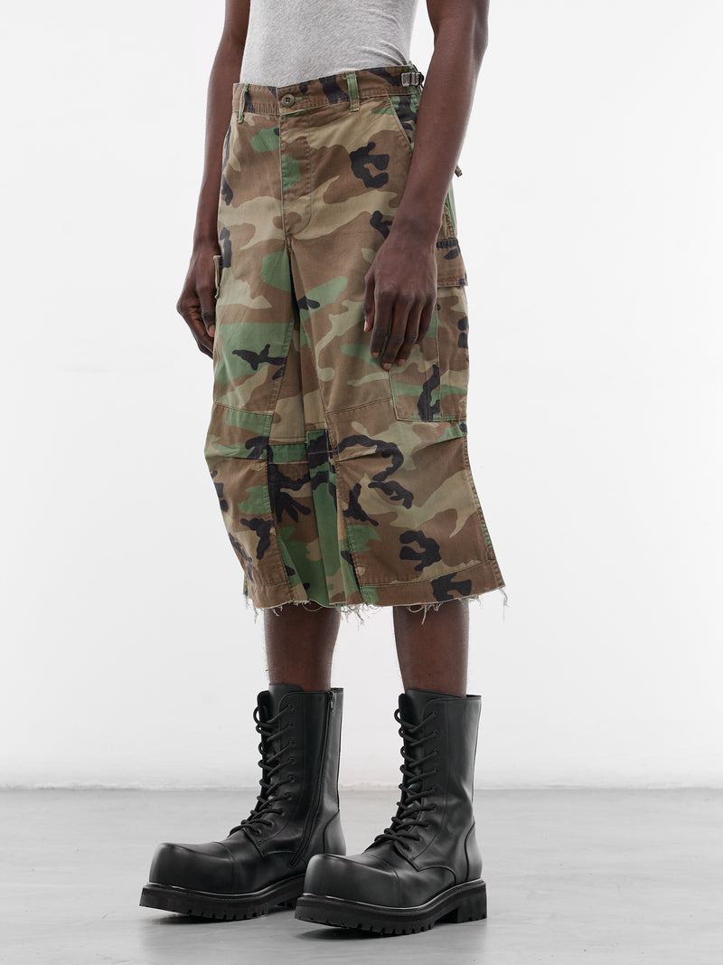 Woodland Camo Cargo NBHD Shorts (JJ-002-16-OLIVE-DRAB)