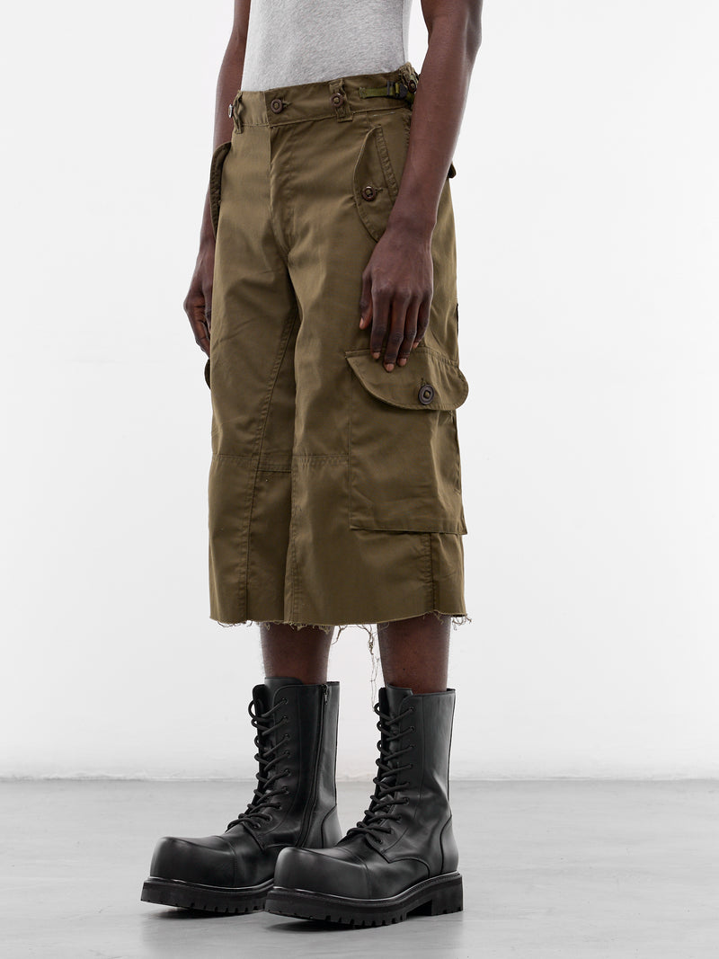 Olive Upcycled Cargo NBHD Shorts (JJ-002-21-OLIVE-DRAB)