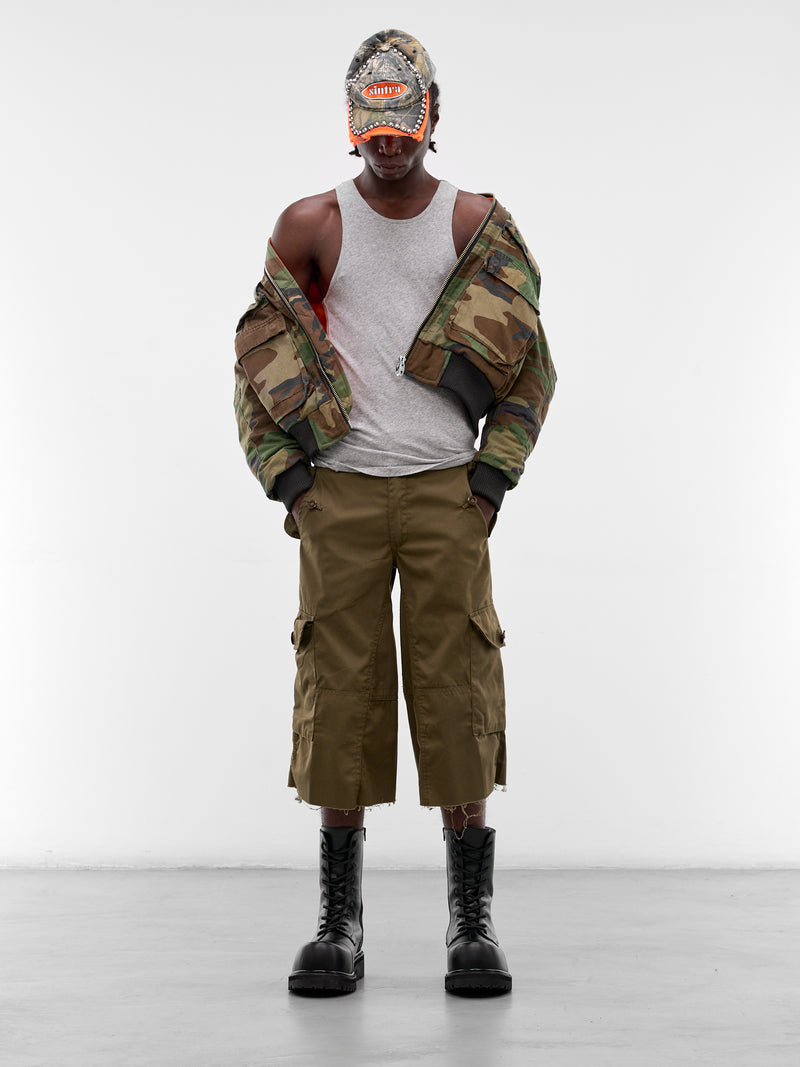 Olive Upcycled Cargo NBHD Shorts (JJ-002-21-OLIVE-DRAB)