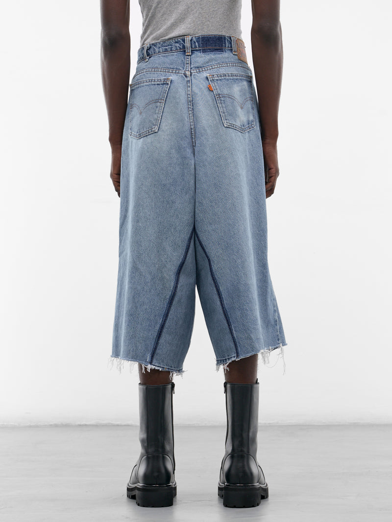 Blue Distressed Denim NBHD Shorts (JJ-002-26-LIGHT-WASH-BLUE)