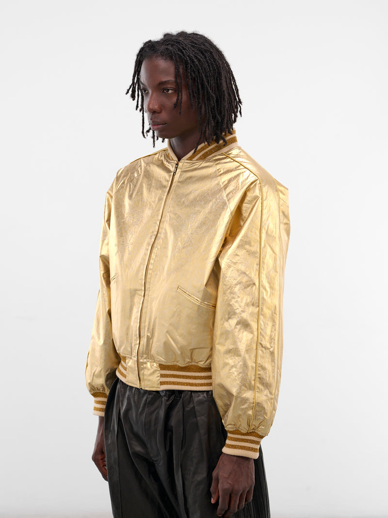 Gold Reversible Graphic Souvenir Jacket (JK-SV-NGA-1003-GOLD)
