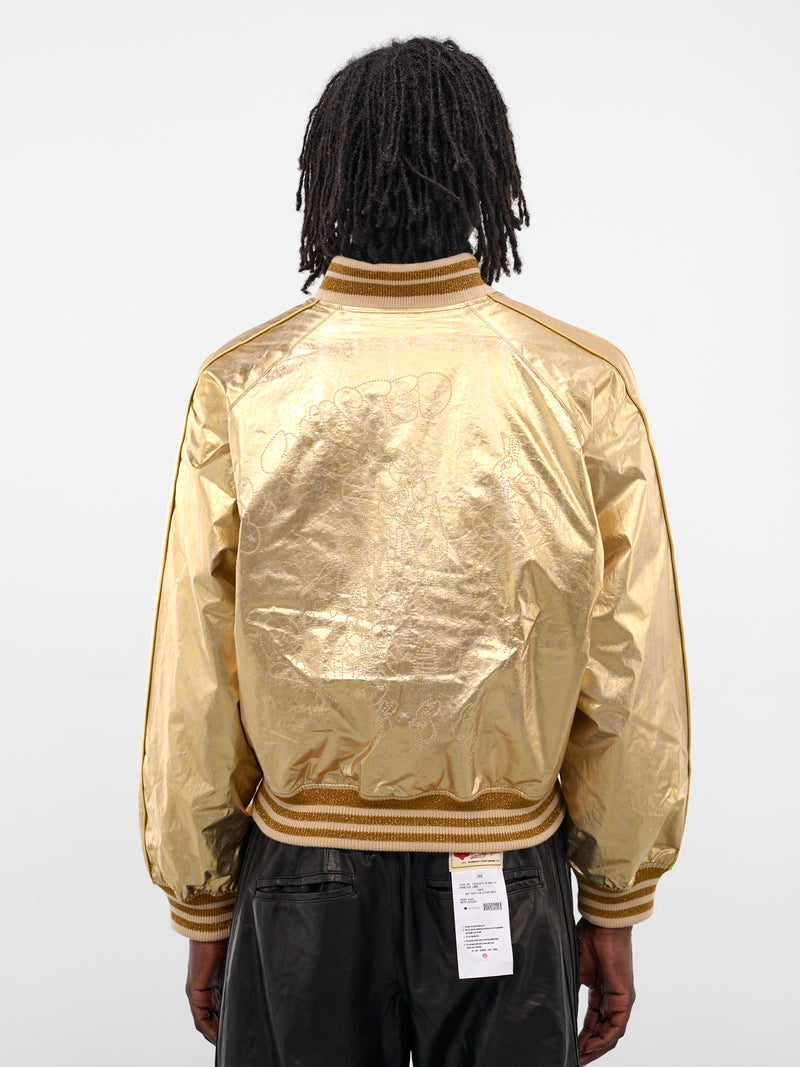 Gold Reversible Graphic Souvenir Jacket (JK-SV-NGA-1003-GOLD)