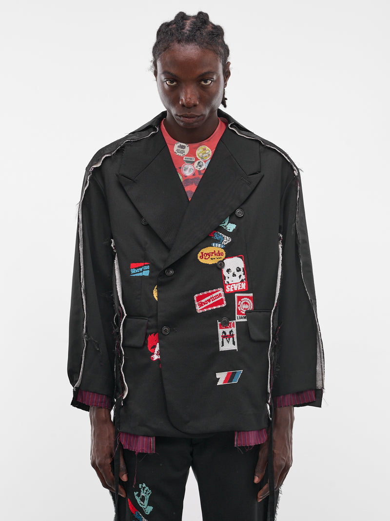Deconstructed Memory Keychain Patch Blazer (JK-SV-NRS-1008-BLACK)