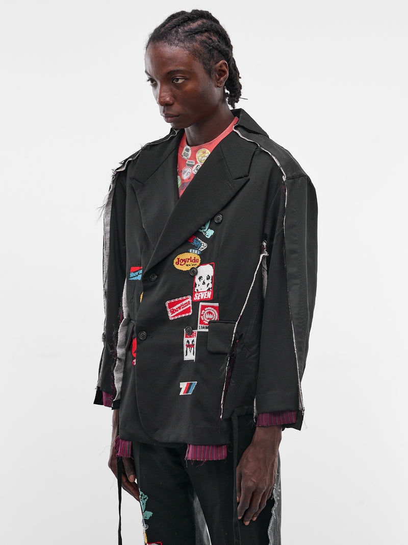 Deconstructed Memory Keychain Patch Blazer (JK-SV-NRS-1008-BLACK)