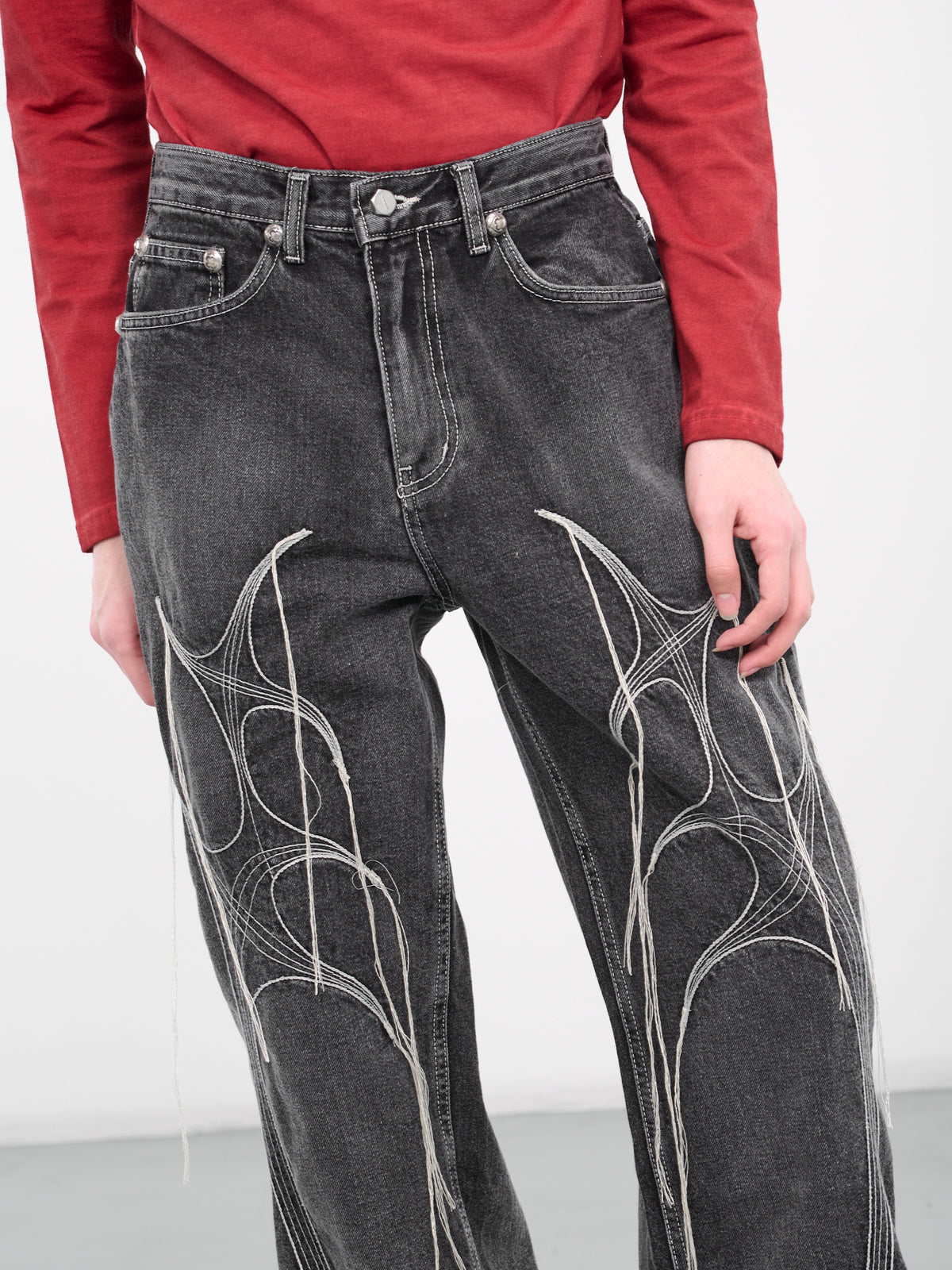 Tribal Tree Denim Jeans (PT0502-BLACK)