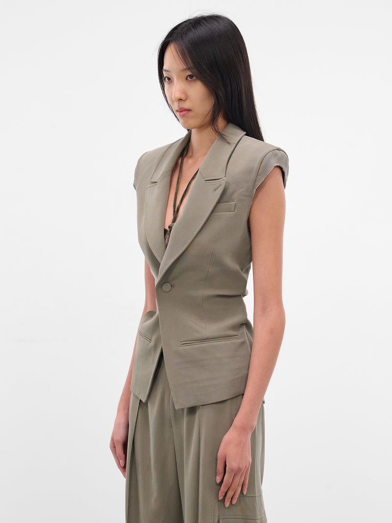 Gray Tailored Blazer Vest (JK15C2GR570-GR70-BEAN-PASTE)
