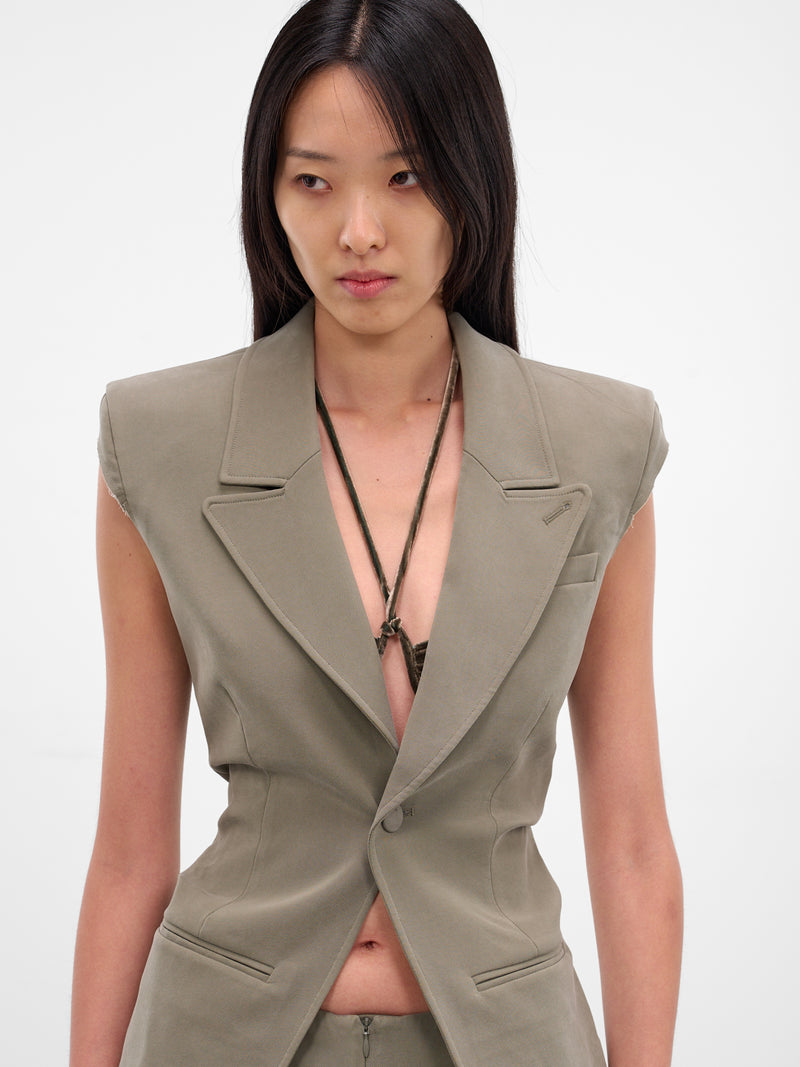 Gray Tailored Blazer Vest (JK15C2GR570-GR70-BEAN-PASTE)