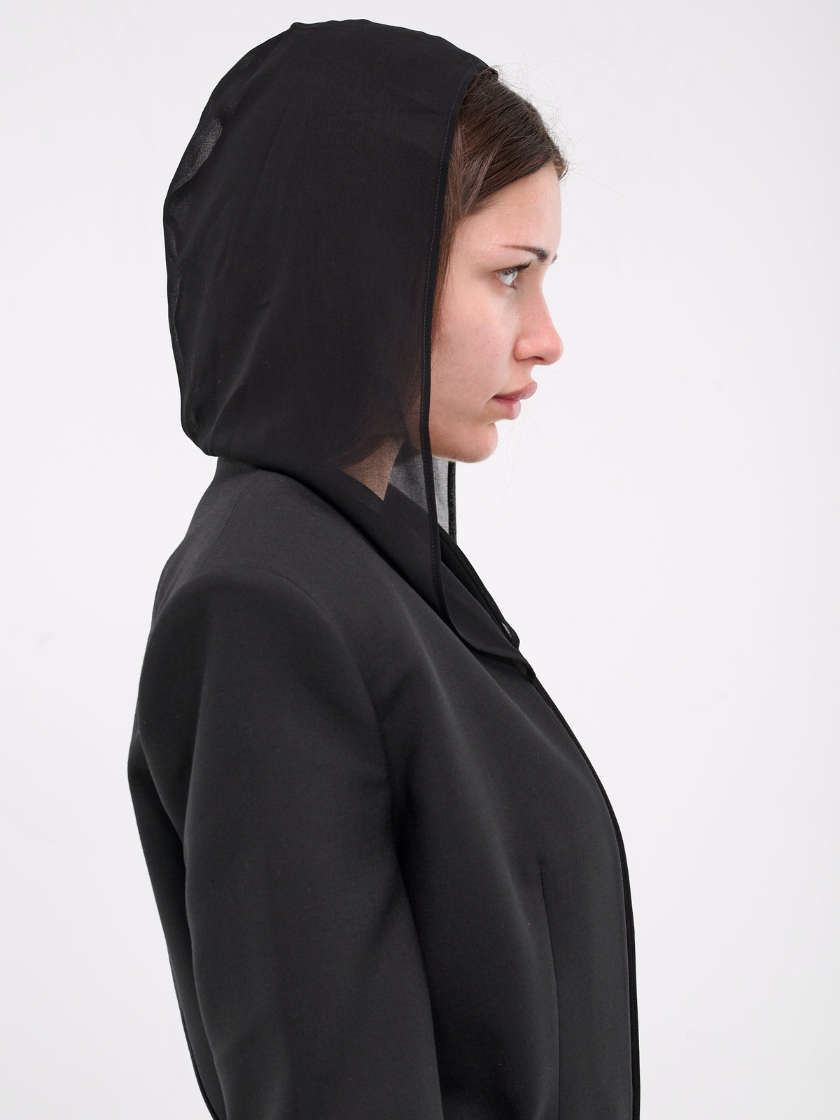 Tailored Blazer & Sheer Headscarf (JKT022-BLACK)