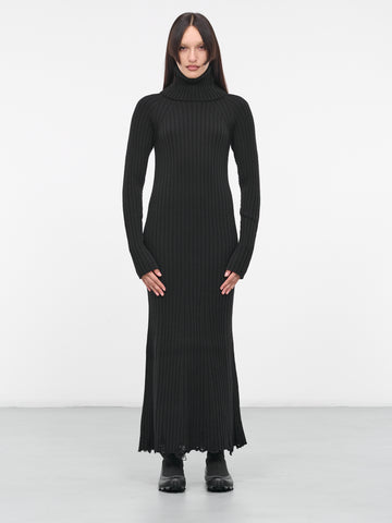 Distressed Rib Knit Dress (JL-N020-051-BLACK) Distressed Rib Knit Dress (JL-N020-051-BLACK)